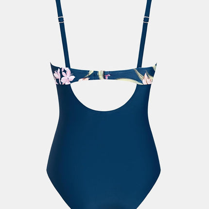 CUPSHE Women's Swimming Costume One Piece Swimsuit Plunging Neck Back Cutout Mesh Wide Adjustable Straps Ruched Swimwear | Adjustable straps, Gathering at belly, V-neck, Mesh insert, Back neckline, Beach Vacation