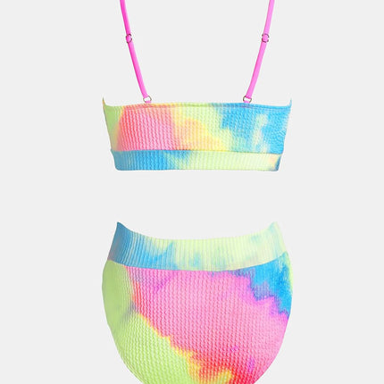 CUPSHE Bikini Damen Set Sport High Waist U Ausschnitt | Sportliches Design,Hoher Bund,Bequeme Passform,Für Strand und Pool,Bademode Zweiteiliger Badeanzug Swimsuit