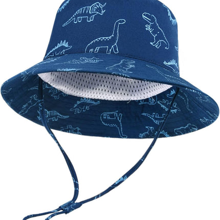 TOMEEK Baby Sun Hat Unisex Children's Summer Hat UV Protection Fishing Hat with Adjustable Drawstring Boys Girls Beach Hat