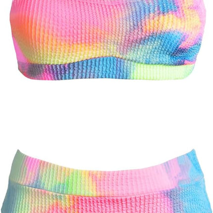 CUPSHE Bikini Damen Set Sport High Waist U Ausschnitt | Sportliches Design,Hoher Bund,Bequeme Passform,Für Strand und Pool,Bademode Zweiteiliger Badeanzug Swimsuit