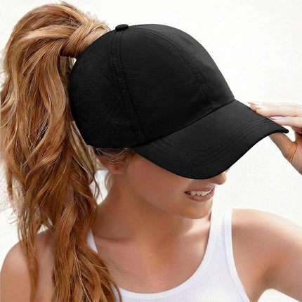 heekpek Baseball Cap Women's Ponytail Mesh Peaked Cap Outdoor Sun Protection Head Women's Quick-Drying Women's Tennis Caps Lightweight Breathable Hat
