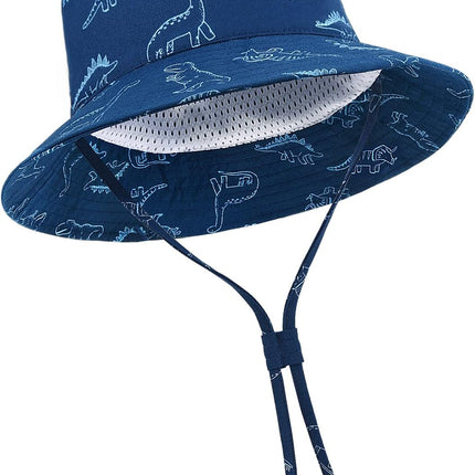 TOMEEK Baby Sun Hat Unisex Children's Summer Hat UV Protection Fishing Hat with Adjustable Drawstring Boys Girls Beach Hat