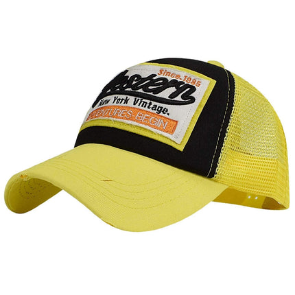 Heekpek baseball cap men's embroidered summer women's mesh caps, baseball caps, adjustable hip hop baseball caps, trucker for outdoor sports, travel.