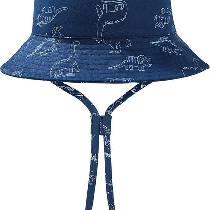 TOMEEK Baby Sun Hat Unisex Children's Summer Hat UV Protection Fishing Hat with Adjustable Drawstring Boys Girls Beach Hat