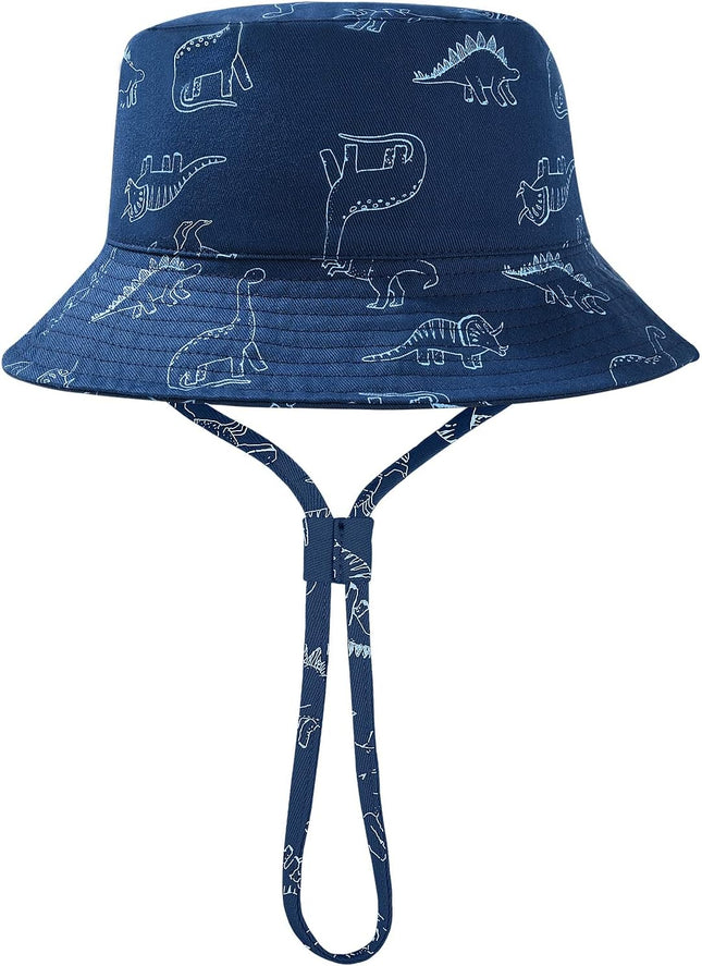 TOMEEK Baby Sun Hat Unisex Children's Summer Hat UV Protection Fishing Hat with Adjustable Drawstring Boys Girls Beach Hat