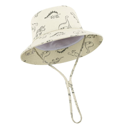 TOMEEK Baby Sun Hat Unisex Children's Summer Hat UV Protection Fishing Hat with Adjustable Drawstring Boys Girls Beach Hat