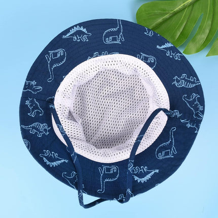 TOMEEK Baby Sun Hat Unisex Children's Summer Hat UV Protection Fishing Hat with Adjustable Drawstring Boys Girls Beach Hat