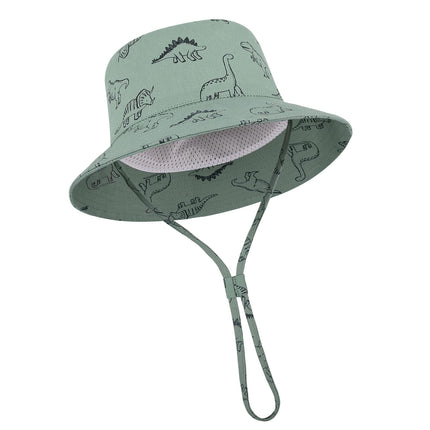 TOMEEK Baby Sun Hat Unisex Children's Summer Hat UV Protection Fishing Hat with Adjustable Drawstring Boys Girls Beach Hat