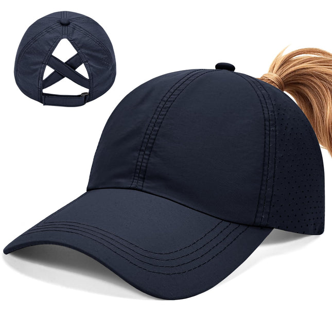 heekpek Baseball Cap Women's Ponytail Mesh Peaked Cap Outdoor Sun Protection Head Women's Quick-Drying Women's Tennis Caps Lightweight Breathable Hat
