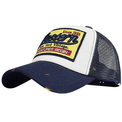 Heekpek baseball cap men's embroidered summer women's mesh caps, baseball caps, adjustable hip hop baseball caps, trucker for outdoor sports, travel.
